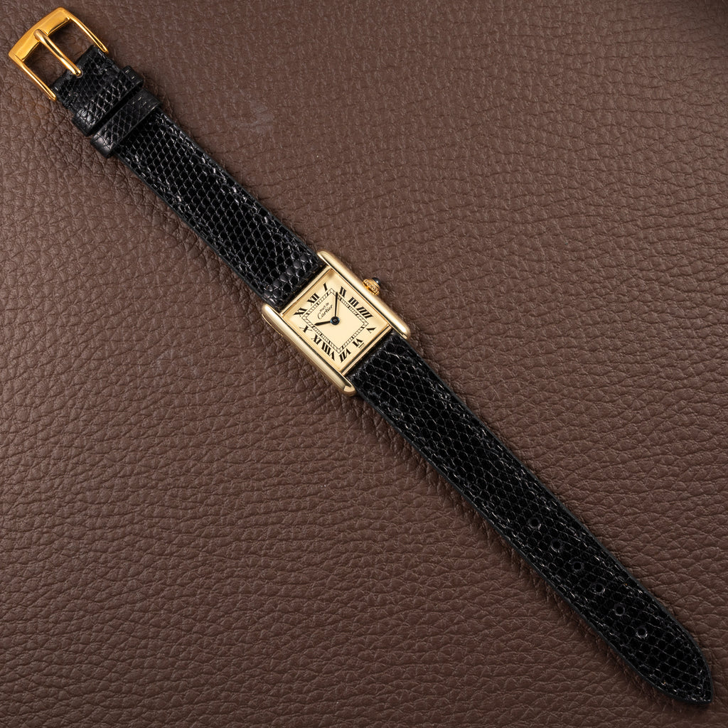 Cartier Tank Must de Lemon Roman Dial PM Vermeil Reference 5057001