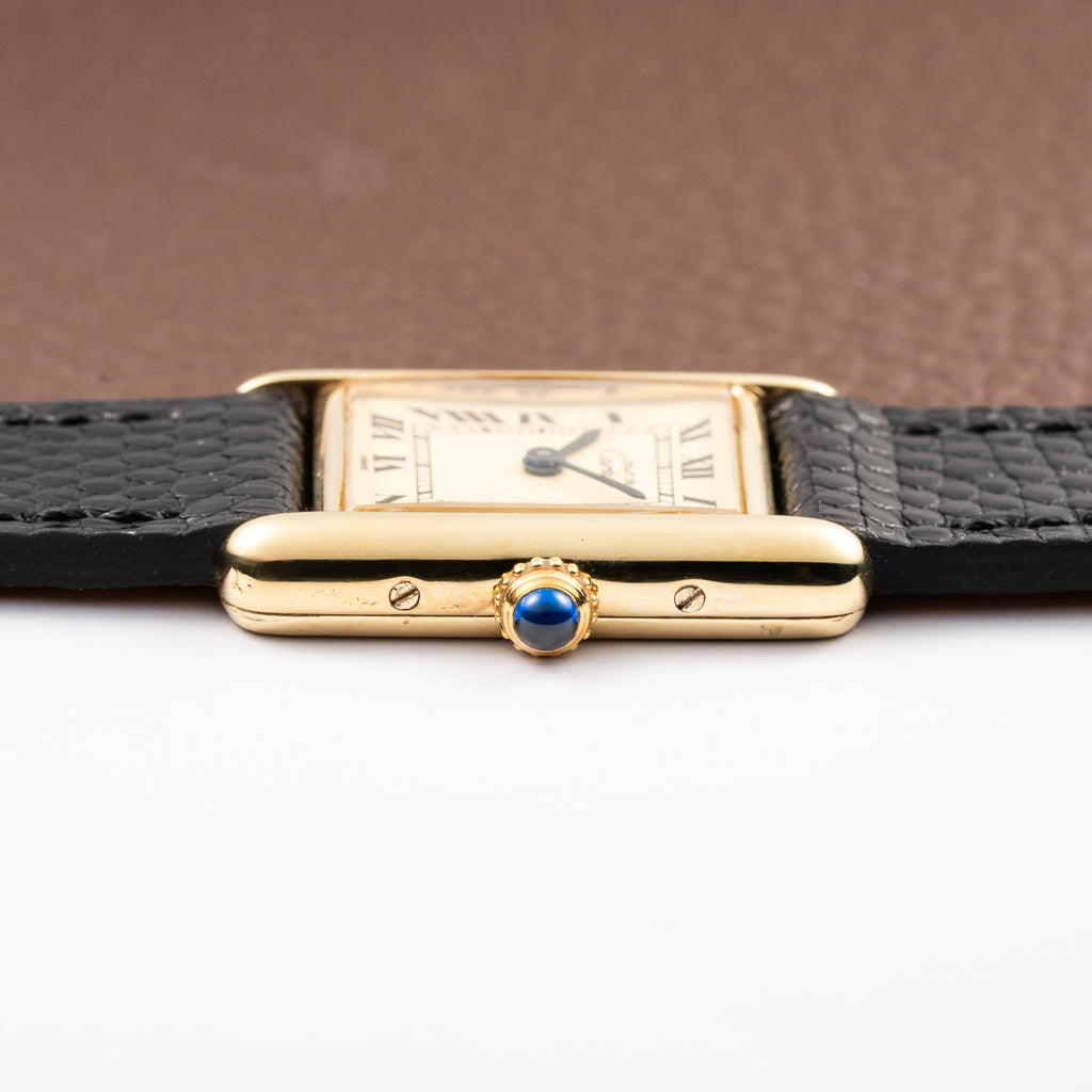 Cartier Tank Must de Lemon Roman Dial PM Vermeil Reference 5057001