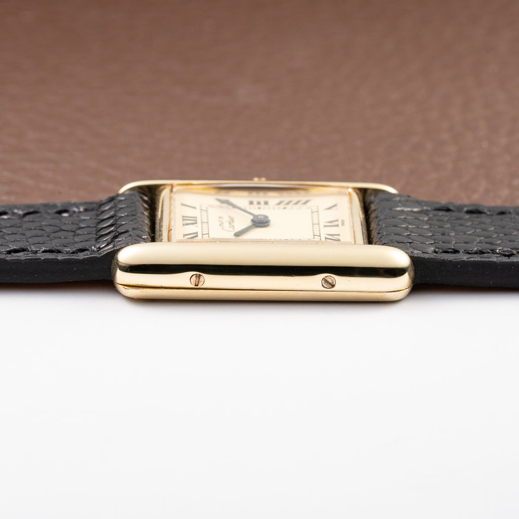 Cartier Tank Must de Lemon Roman Dial PM Vermeil Reference 5057001