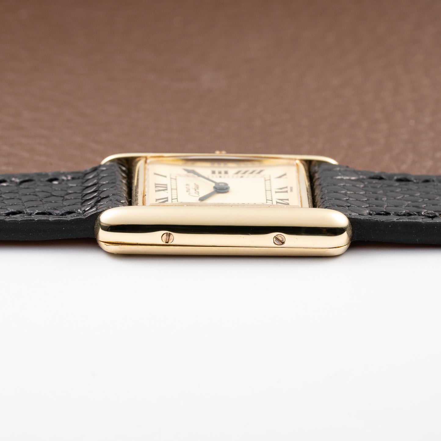 Cartier Tank Must de Lemon Roman Dial PM Vermeil Reference 5057001
