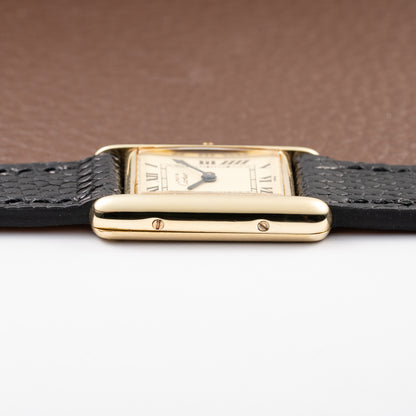 Cartier Tank Must de Lemon Roman Dial PM Vermeil Reference 5057001