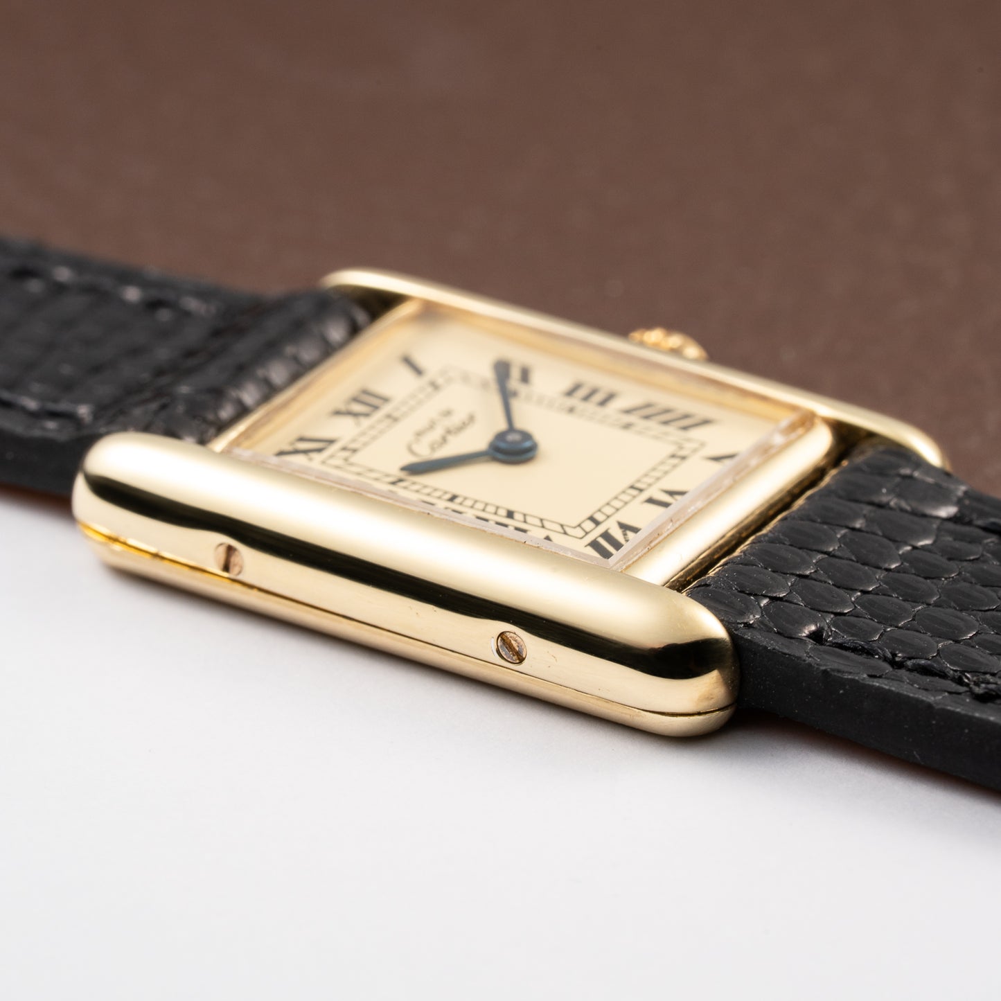 Cartier Tank Must de Lemon Roman Dial PM Vermeil Reference 5057001