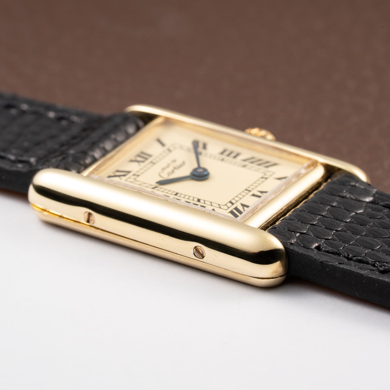 Cartier Tank Must de Lemon Roman Dial PM Vermeil Reference 5057001