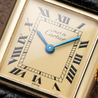 Cartier Tank Must de Lemon Roman Dial Vermeil PM Vermeil Ref 5057001 from 1990s