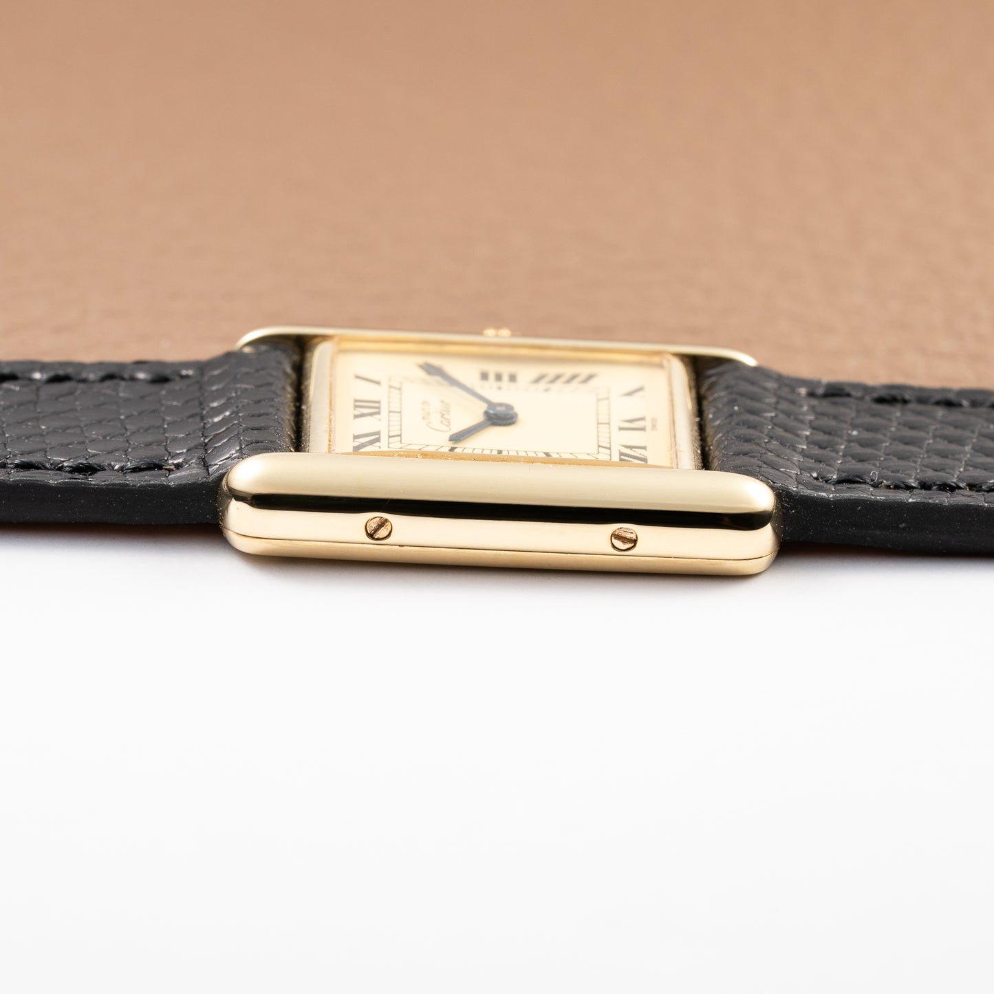Cartier Tank Must de Lemon Roman Dial Vermeil PM Vermeil Ref 5057001 from 1990s