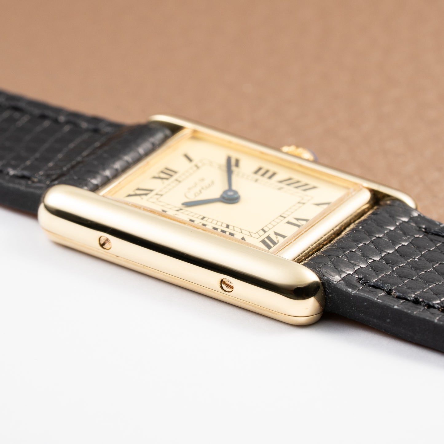 Cartier Tank Must de Lemon Roman Dial Vermeil PM Vermeil Ref 5057001 from 1990s