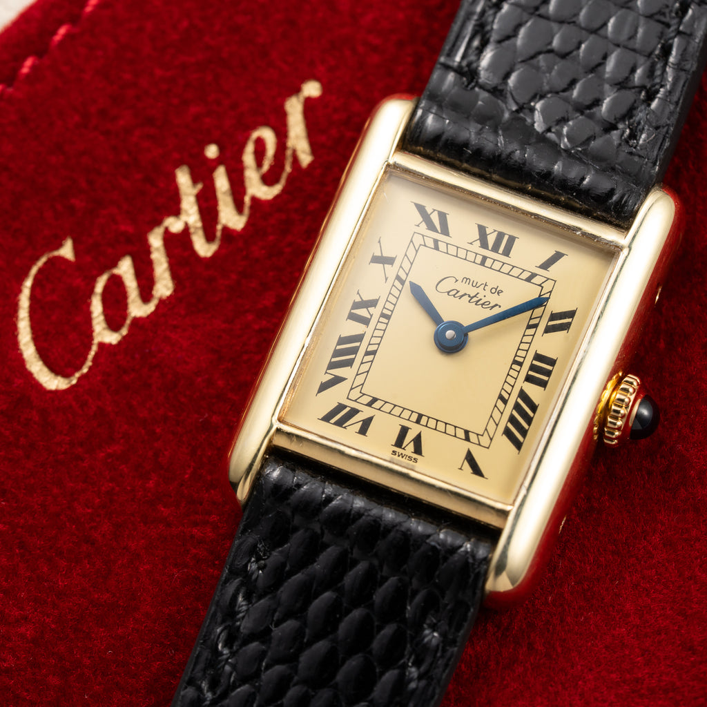 Cartier Tank Lady Must de Vermeil Lemon Roman Dial PM Cartier Service 2026