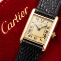 Cartier Tank Lady Must de Vermeil Lemon Roman Dial PM Cartier Service 2026