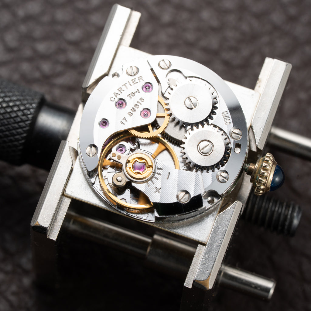 Cartier Tank Must de Roman Lemon Dial Vermeil PM from 1980s
