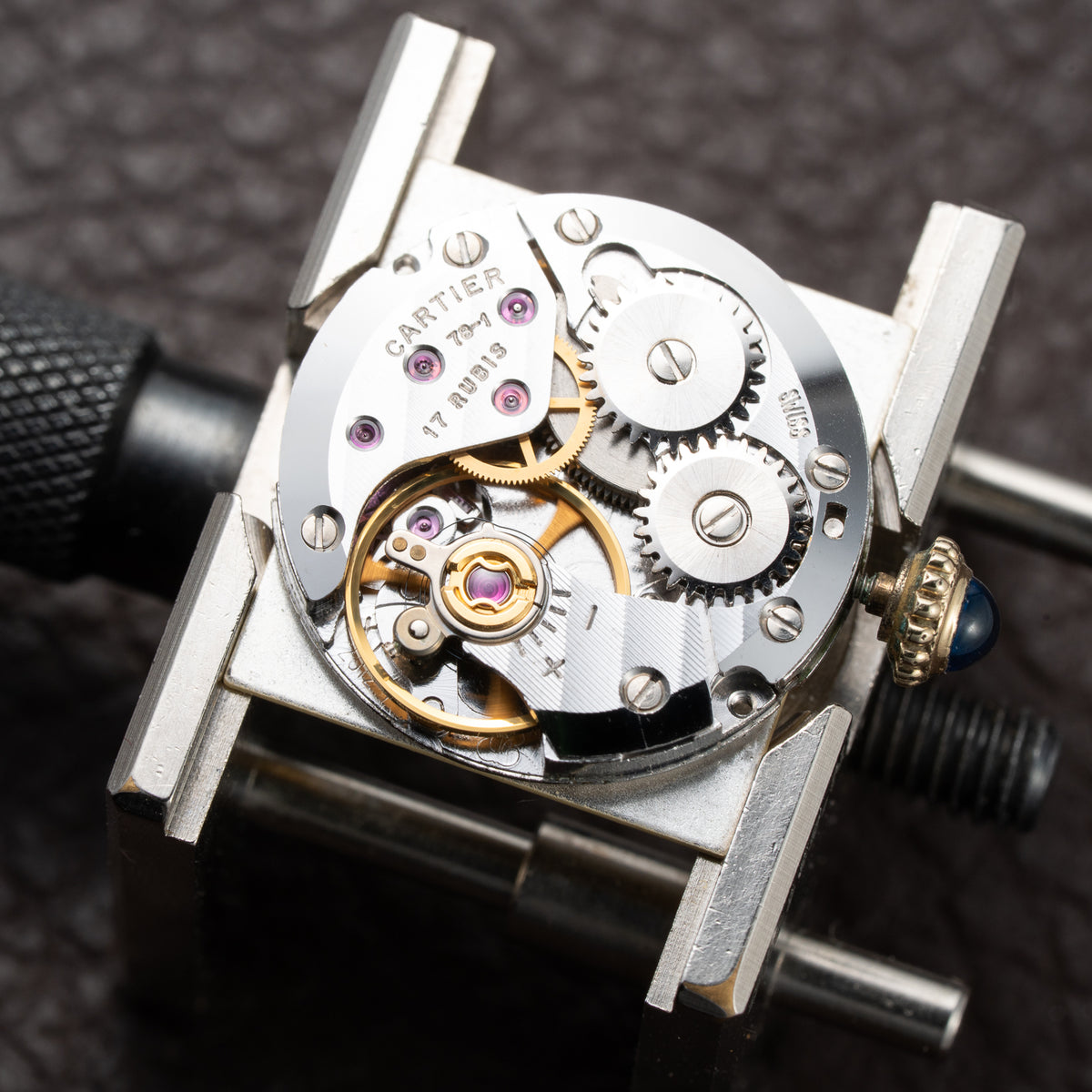 Cartier Tank Must de Roman Lemon Dial Vermeil PM from 1980s