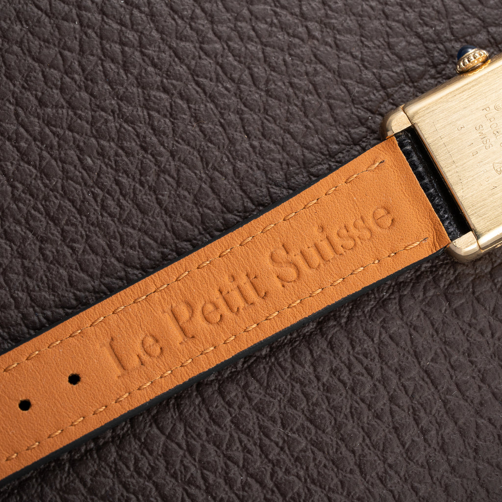 Cartier Tank Must de Roman Lemon Dial Vermeil PM from 1980s