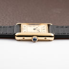 Cartier Tank Must de Roman Lemon Dial Vermeil PM from 1980s