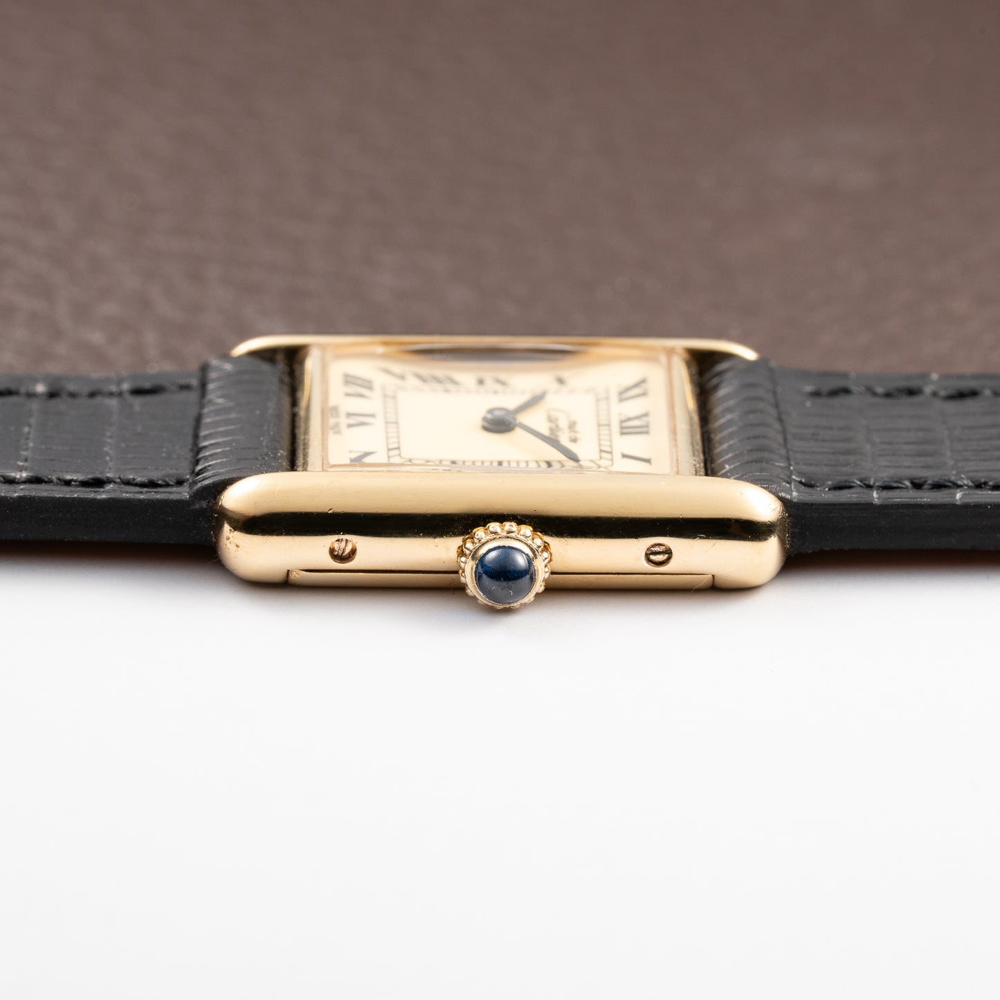 Cartier Tank Must de Roman Lemon Dial Vermeil PM from 1980s
