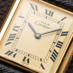 Cartier Tank Must de Vermeil Lemon Roman GM from 1980s