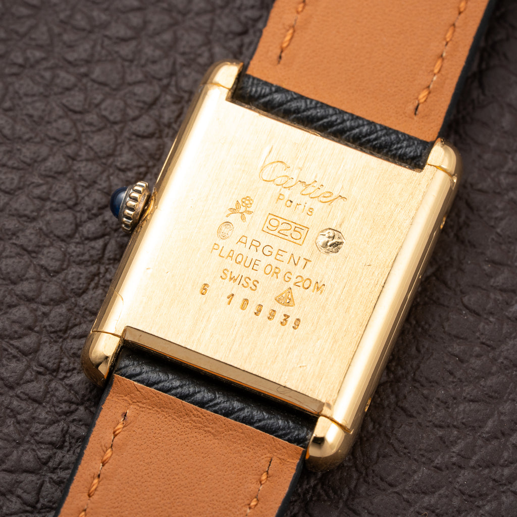 Cartier Tank Must de Vermeil Lemon Roman GM from 1980s