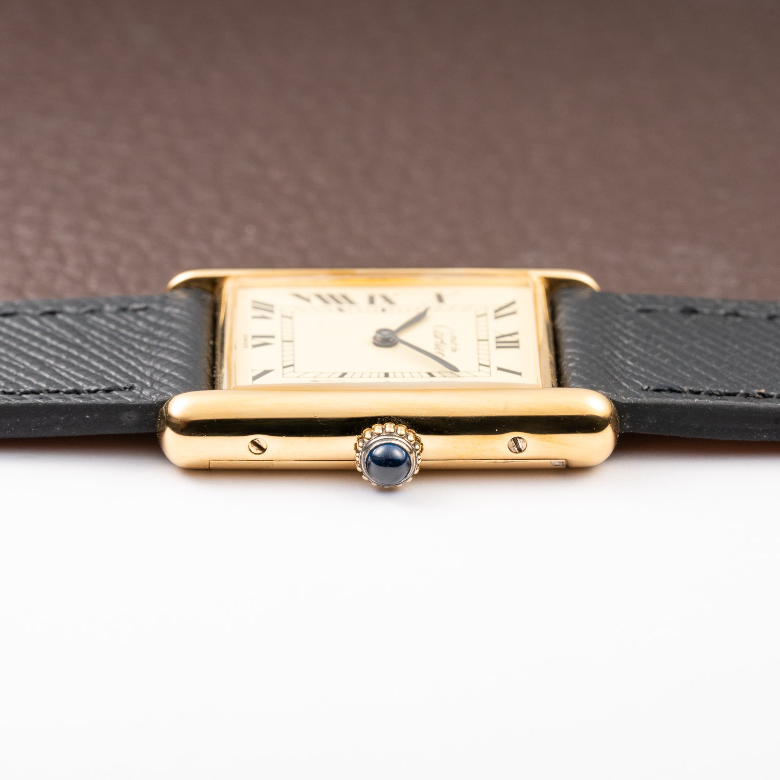 Cartier Tank Must de Vermeil Lemon Roman GM from 1980s