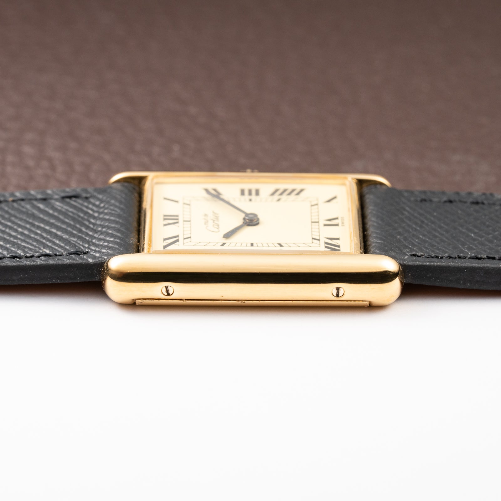 Cartier Tank Must de Vermeil Lemon Roman GM from 1980s