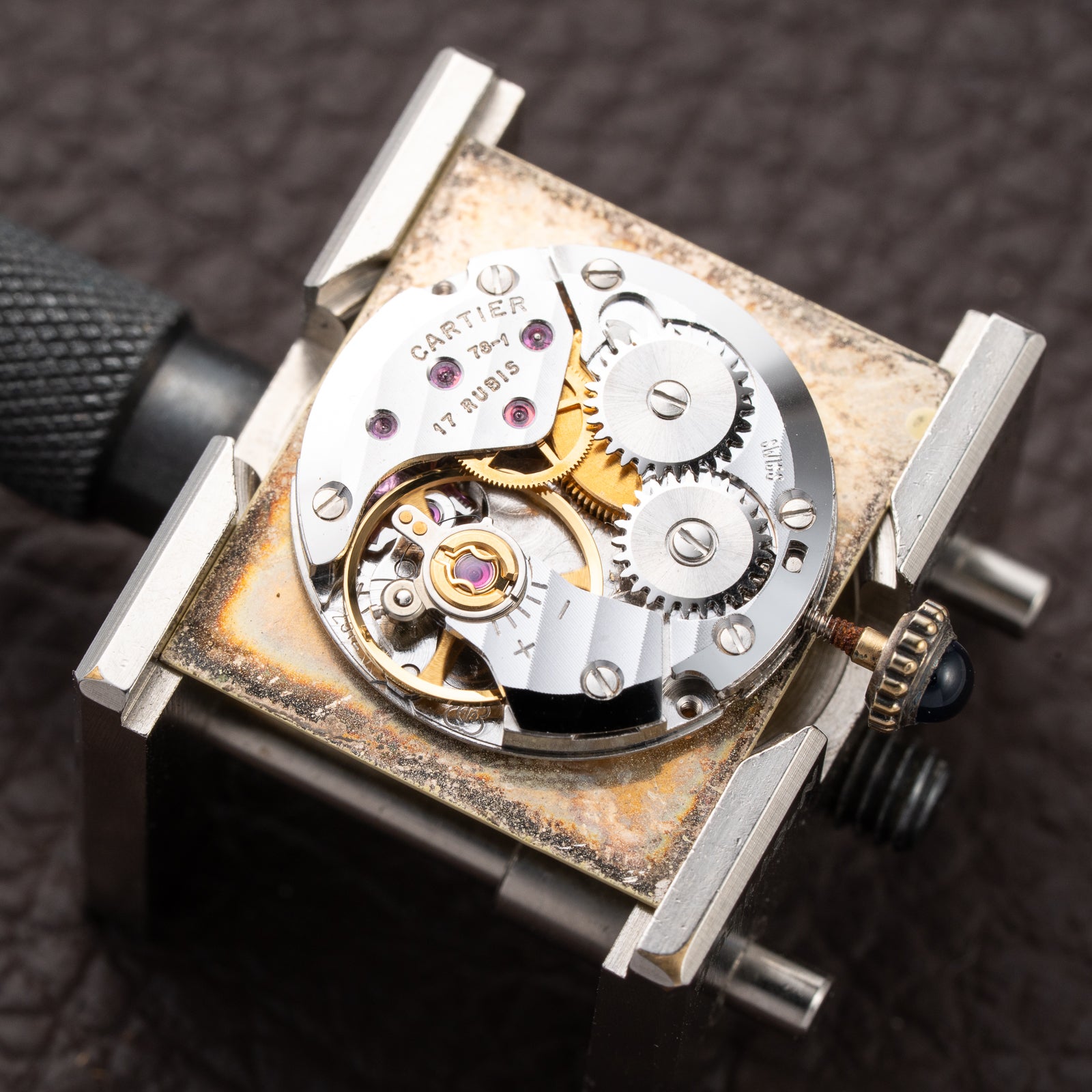 Cartier Tank Must de Vermeil Lemon Roman GM from 1980s