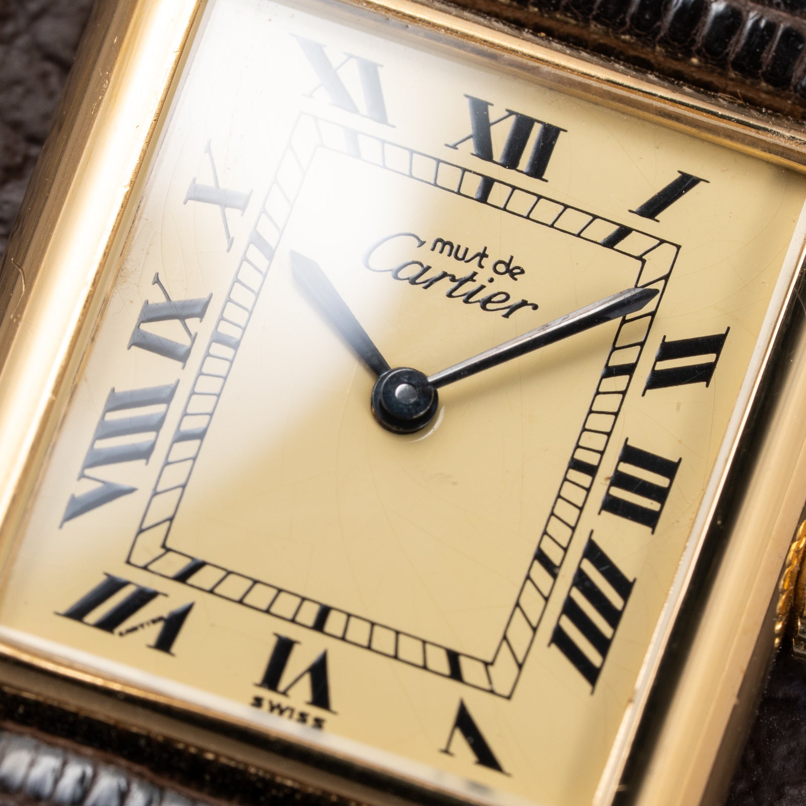 Cartier Tank Must de Vermeil Lemon Roman GM from 1980s