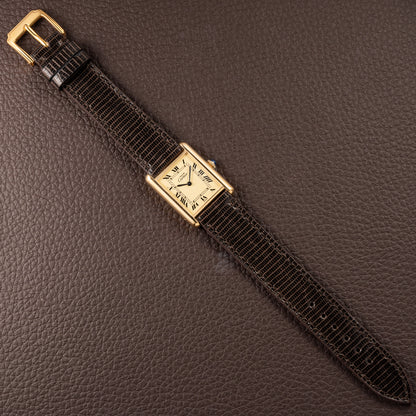 Cartier Tank Must de Vermeil Lemon Roman GM from 1980s