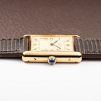 Cartier Tank Must de Vermeil Lemon Roman GM from 1980s