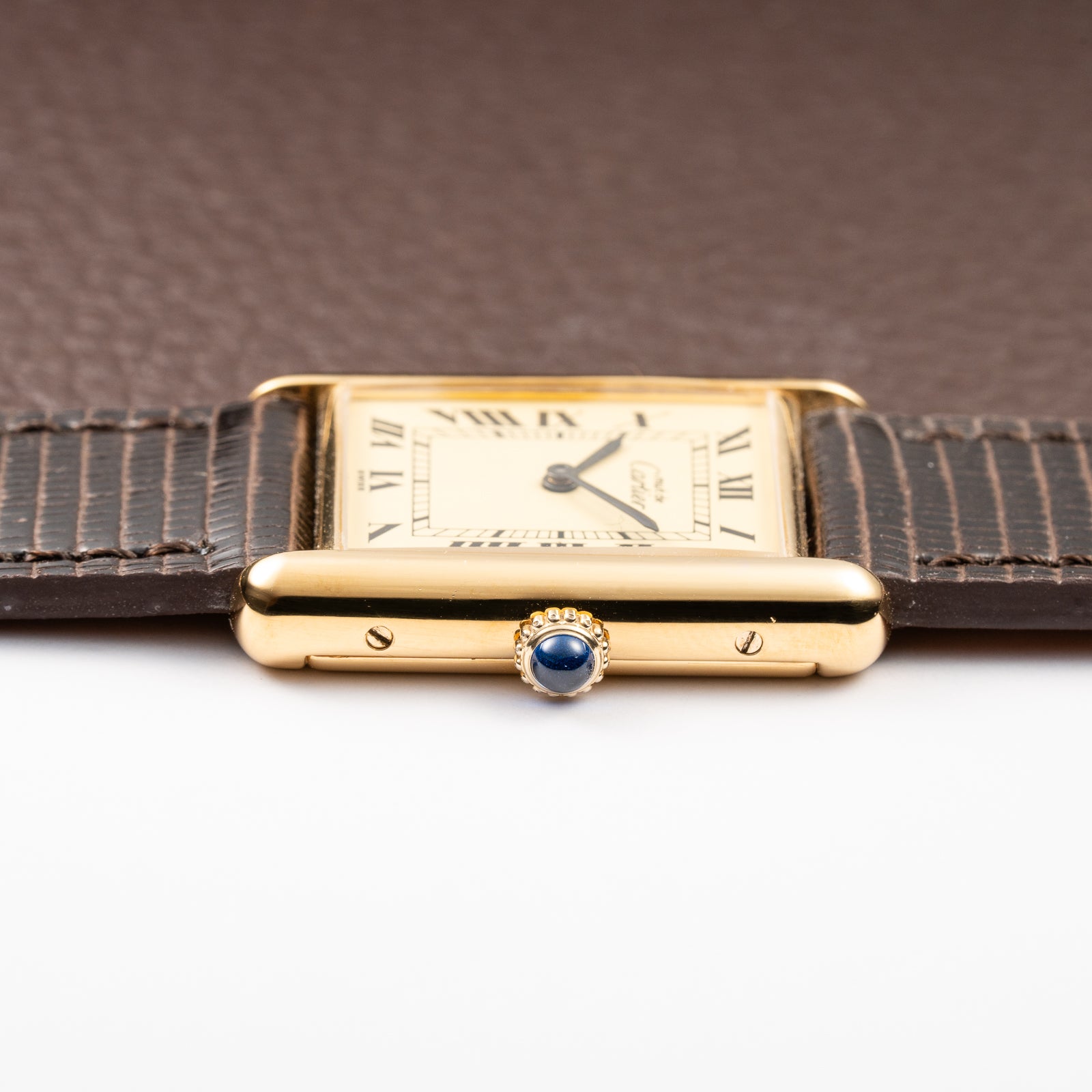 Cartier Tank Must de Vermeil Lemon Roman GM from 1980s