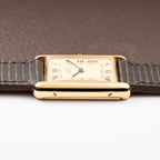 Cartier Tank Must de Vermeil Lemon Roman GM from 1980s