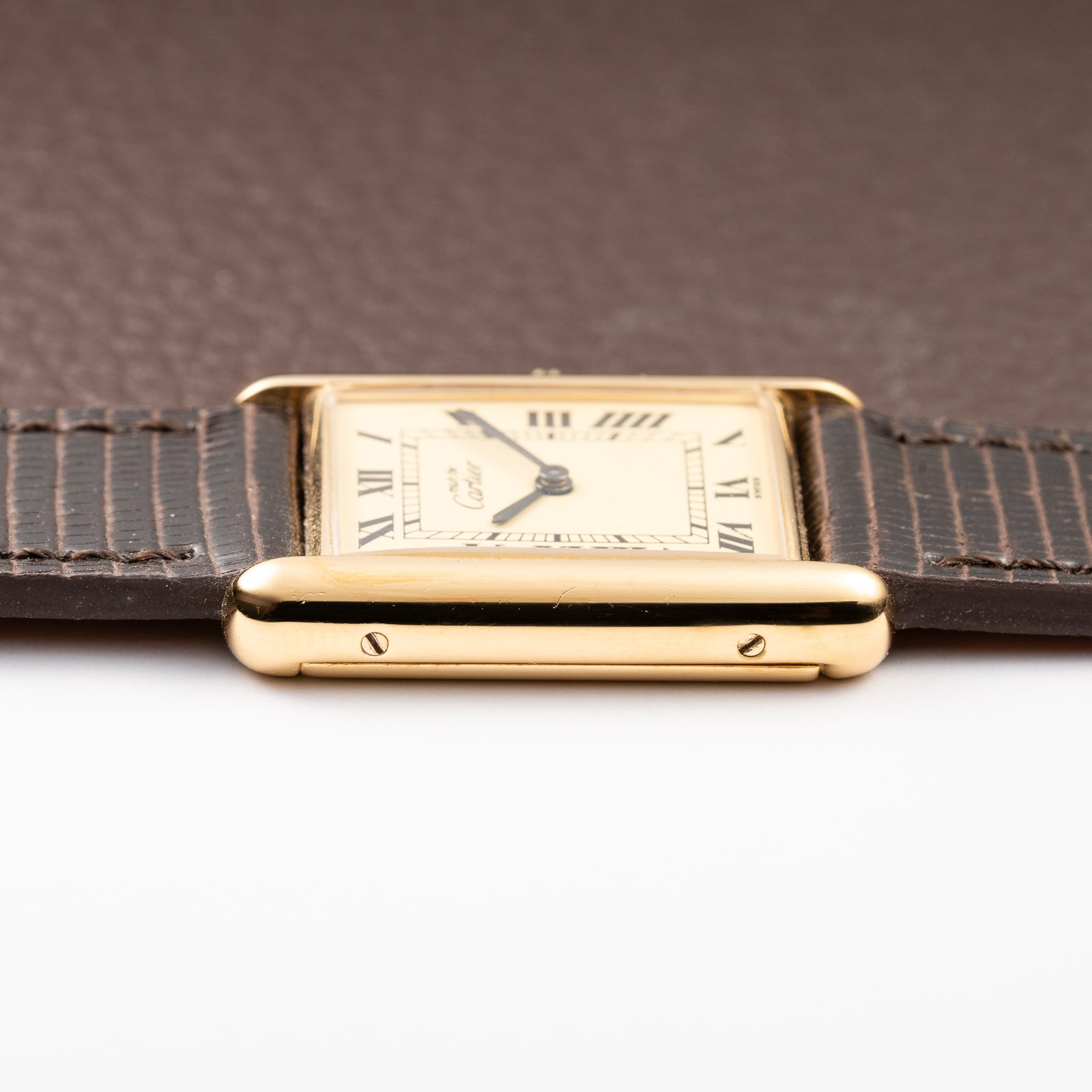 Cartier Tank Must de Vermeil Lemon Roman GM from 1980s