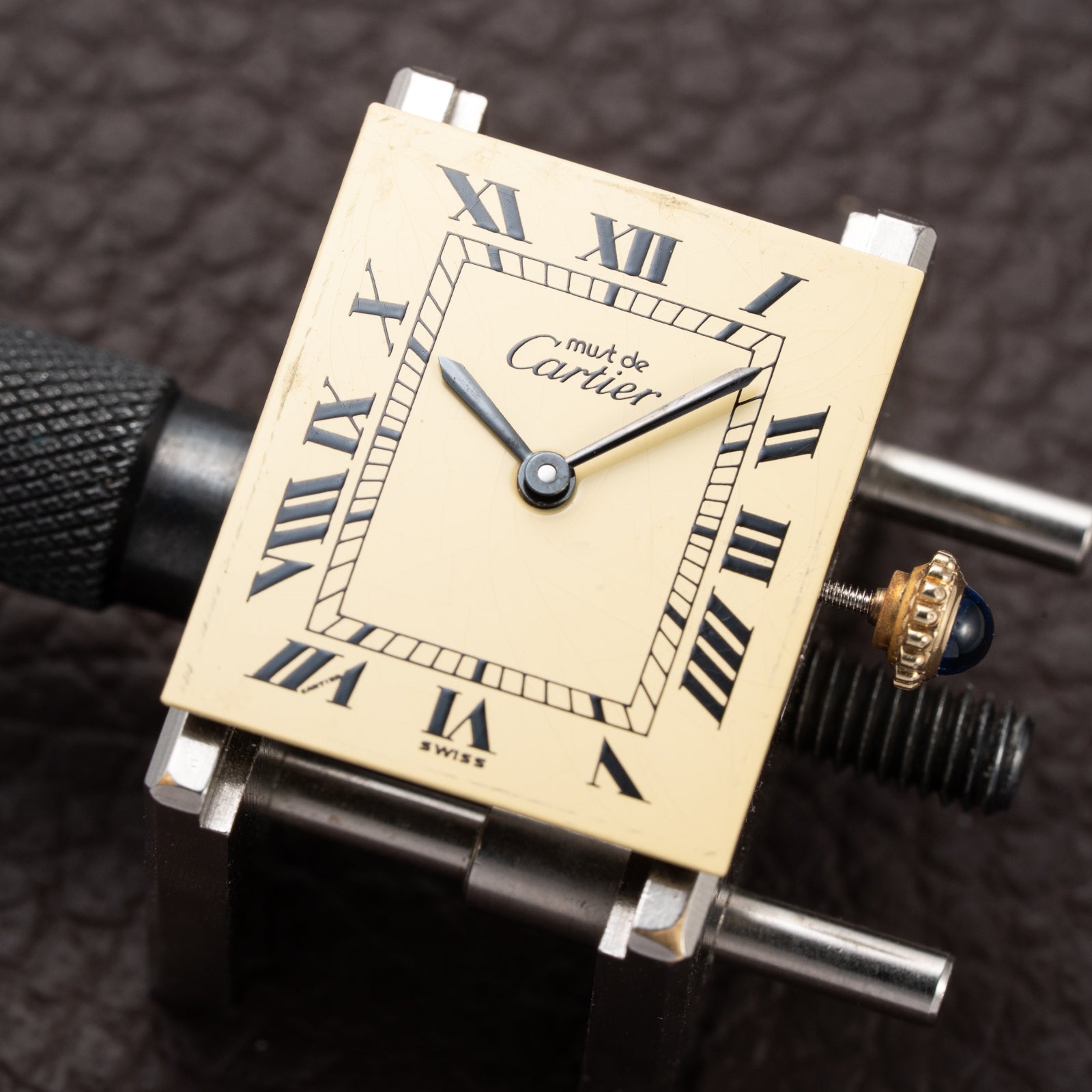 Cartier Tank Must de Vermeil Lemon Roman GM from 1980s