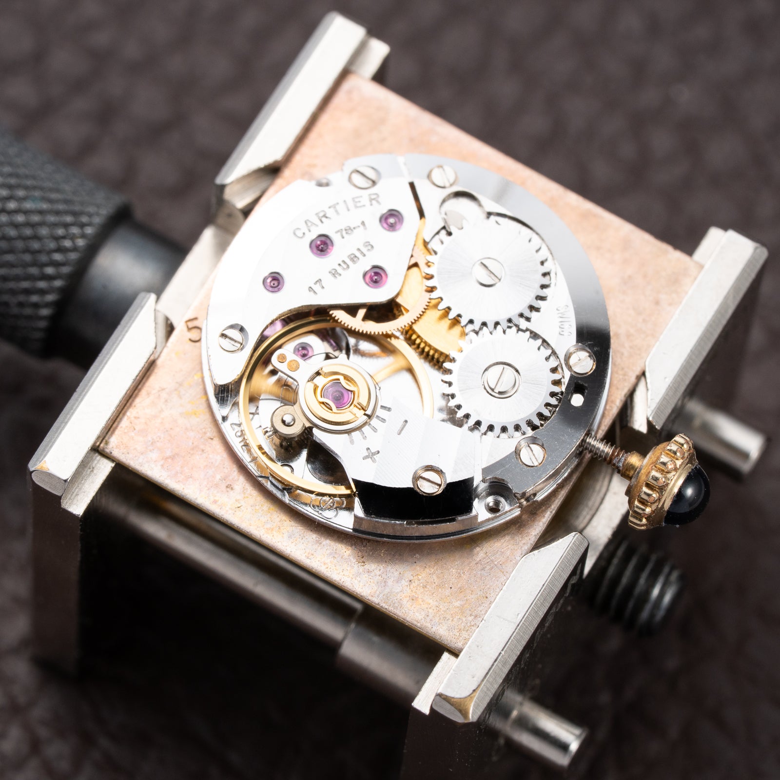 Cartier Tank Must de Vermeil Lemon Roman GM Full Set from 1980