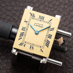 Cartier Tank Must de Vermeil Lemon Roman GM Full Set from 1980