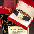 Cartier Tank Must de Vermeil Lemon Roman GM Full Set from 1980