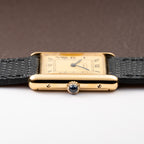 Cartier Tank Must de Vermeil Lemon Roman GM Full Set from 1980