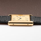 Cartier Tank Must de Vermeil Lemon Roman GM Full Set from 1980