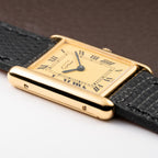 Cartier Tank Must de Vermeil Lemon Roman GM Full Set from 1980