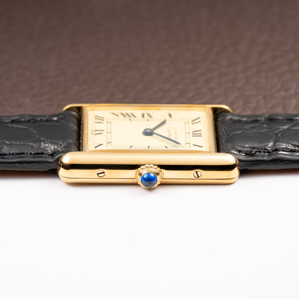 Cartier Tank Must de Lemon Roman Dial Vermeil Ref 590005 from 1990s