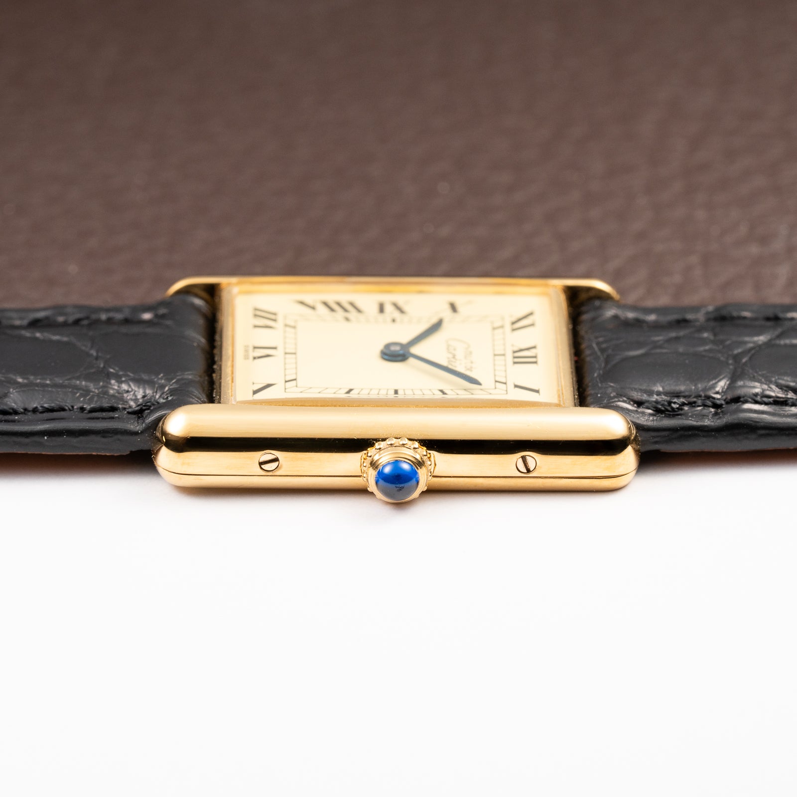 Cartier Tank Must de Lemon Roman Dial Vermeil Ref 590005 from 1990s