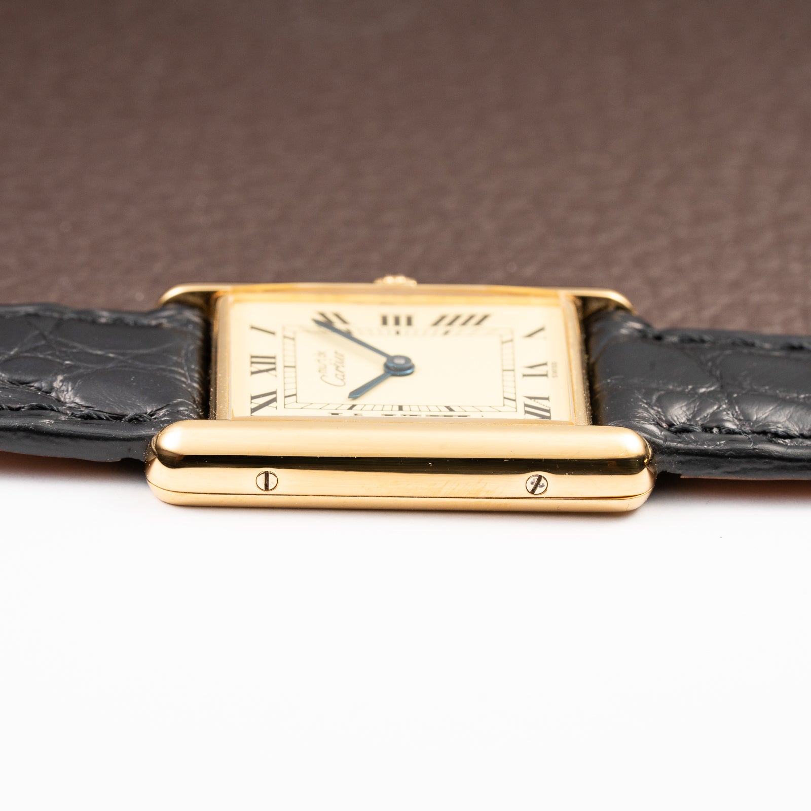 Cartier Tank Must de Lemon Roman Dial Vermeil Ref 590005 from 1990s