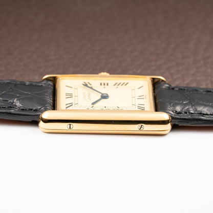 Cartier Tank Must de Lemon Roman Dial Vermeil Ref 590005 from 1990s