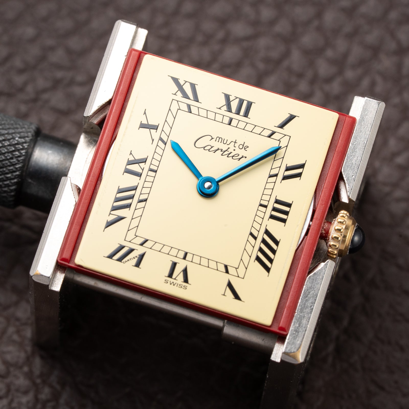 Cartier Tank Must de Lemon Roman Dial Vermeil Ref 590005 from 1990s