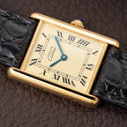 Cartier Tank Must de Lemon Roman Dial Vermeil Ref 590005 from 1990s