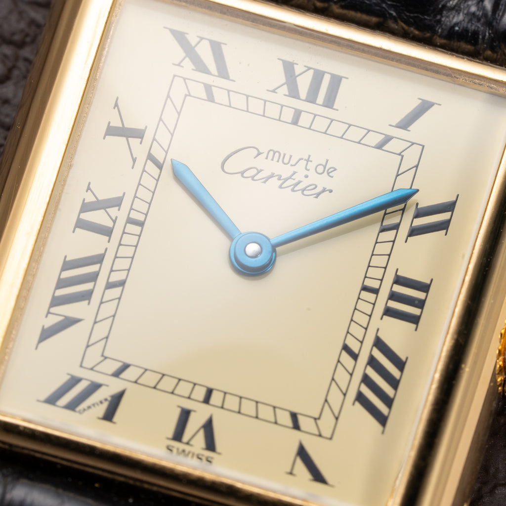 Cartier Tank Must de Lemon Roman Dial Vermeil Ref 590005 from 1990s