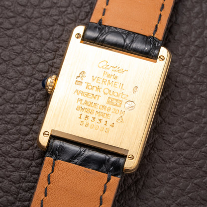 Cartier Tank Must de Lemon Roman Dial Vermeil Ref 590005 from 1990s