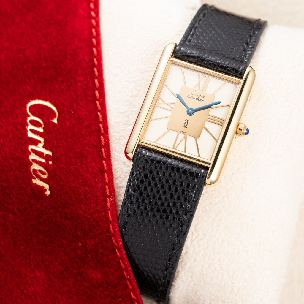 Cartier Tank Must de Vermeil Cloisonné Ivory Mirror Dial GM Ref. 6 81006 Cartier Service 2026