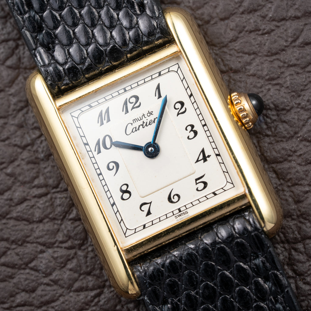 Cartier Tank Must de Vermeil Breguet Numerals Quartz PM Ref. 5057001 From 1990s