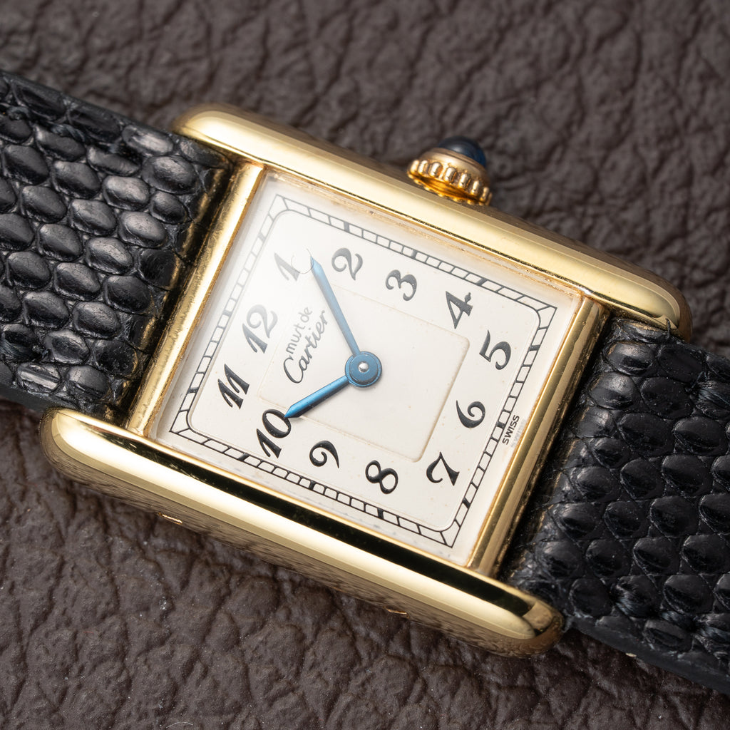 Cartier Tank Must de Vermeil Breguet Numerals Quartz PM Ref. 5057001 From 1990s