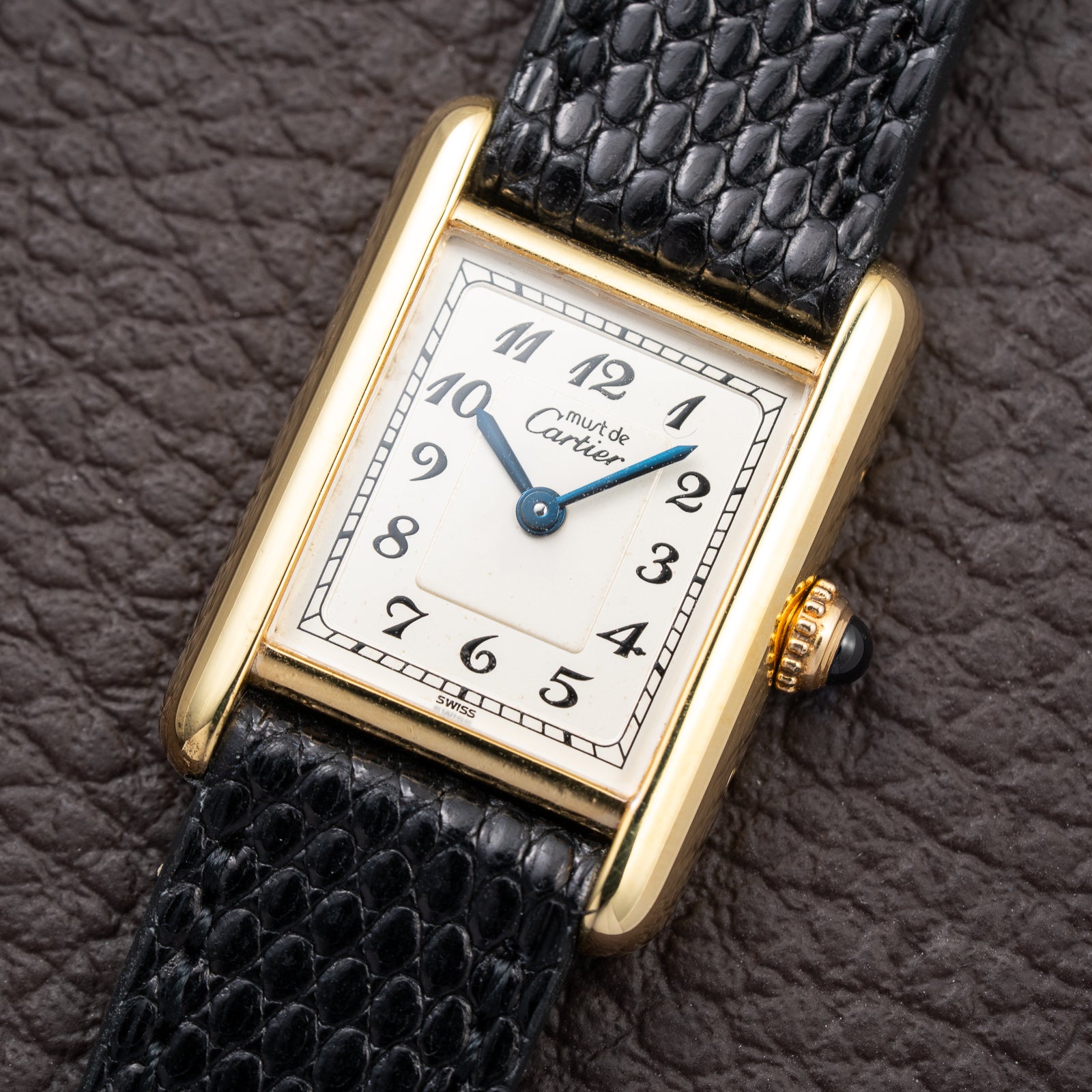 Cartier Tank Must de Vermeil Breguet Numerals Quartz PM Ref. 5057001 From 1990s