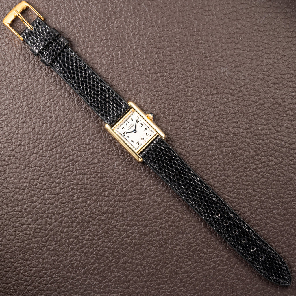 Cartier Tank Must de Vermeil Breguet Numerals Quartz PM Ref. 5057001 From 1990s