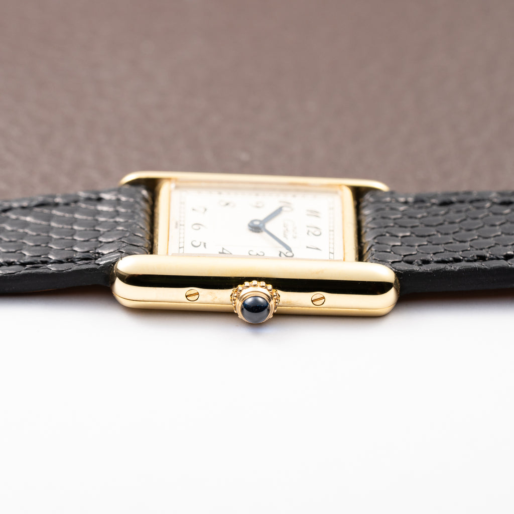 Cartier Tank Must de Vermeil Breguet Numerals Quartz PM Ref. 5057001 From 1990s