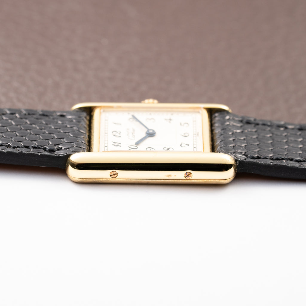 Cartier Tank Must de Vermeil Breguet Numerals Quartz PM Ref. 5057001 From 1990s